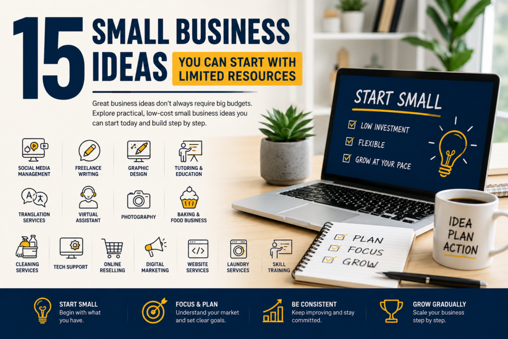 15 Small Business Ideas You Can Start With Limited Resources