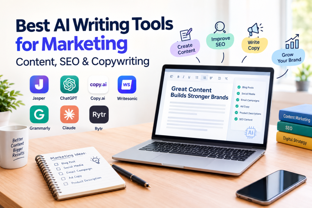 Best AI Writing Tools for Marketing: Content, SEO & Copywriting