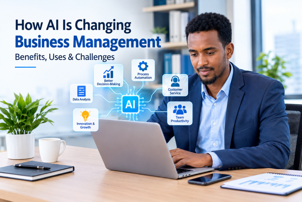 How AI Is Changing Business Management: Benefits, Uses & Challenges
