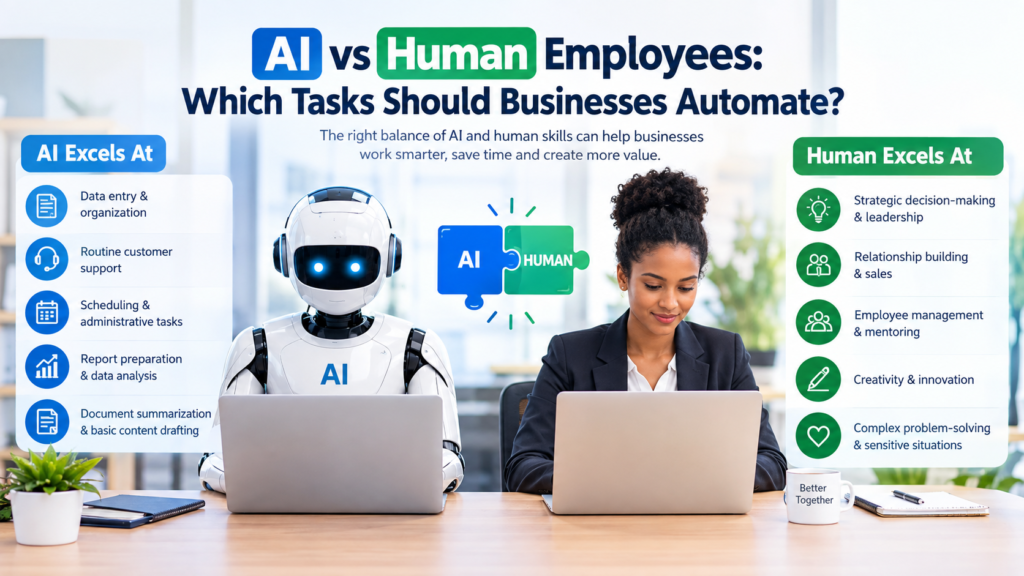 AI vs Human Employees: Which Tasks Should Businesses Automate