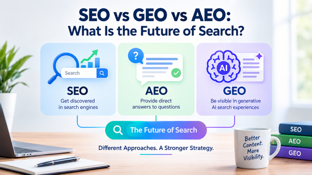 SEO vs GEO vs AEO: What Is the Future of Search