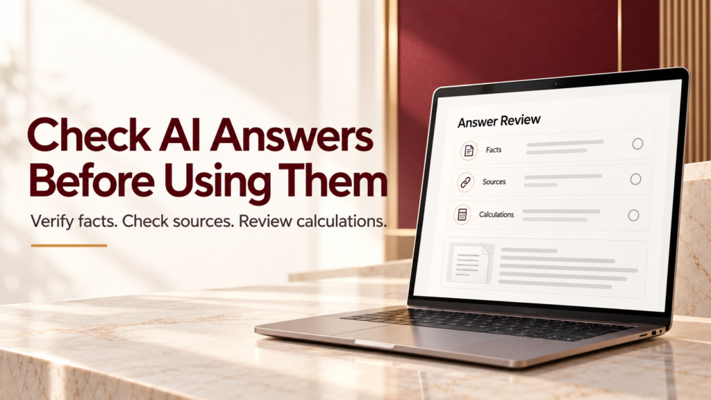 How to Check AI-Generated Answers Before Using Them