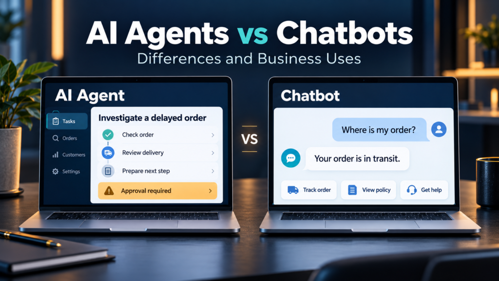 AI Agents vs Chatbots: Differences and Business Uses