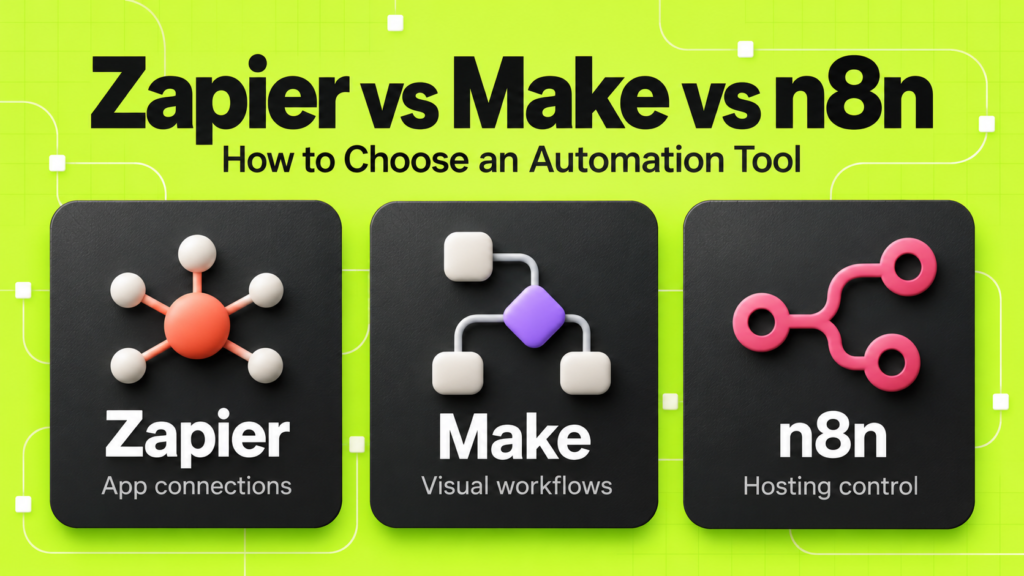 Zapier vs Make vs n8n: How to Choose an Automation Tool